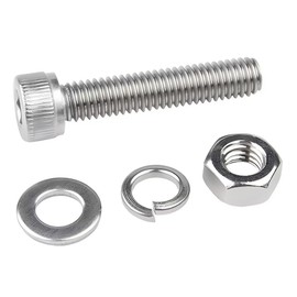 SYDARSYN Screws Set, Stainless Steel, M3 x 16 mm, Cylinder Screws with Hexagon Socket, Machine Screws, Nuts and Washers Assortment Kit (Pack of 40)