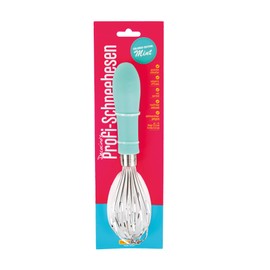 DECOCINO Whisk Small Mint Green – Absolutely Trendy Colour, Professional Quality, Stainless Steel, 22.5 cm Large, Ergonomic Handle, Dishwasher Safe