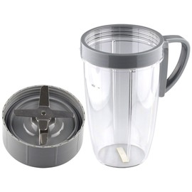Felji Extractor Blade + 24 oz Tall Cup Includes Handled Lip Ring Compatible with Nutri Bullet 600w 900w NB-101s