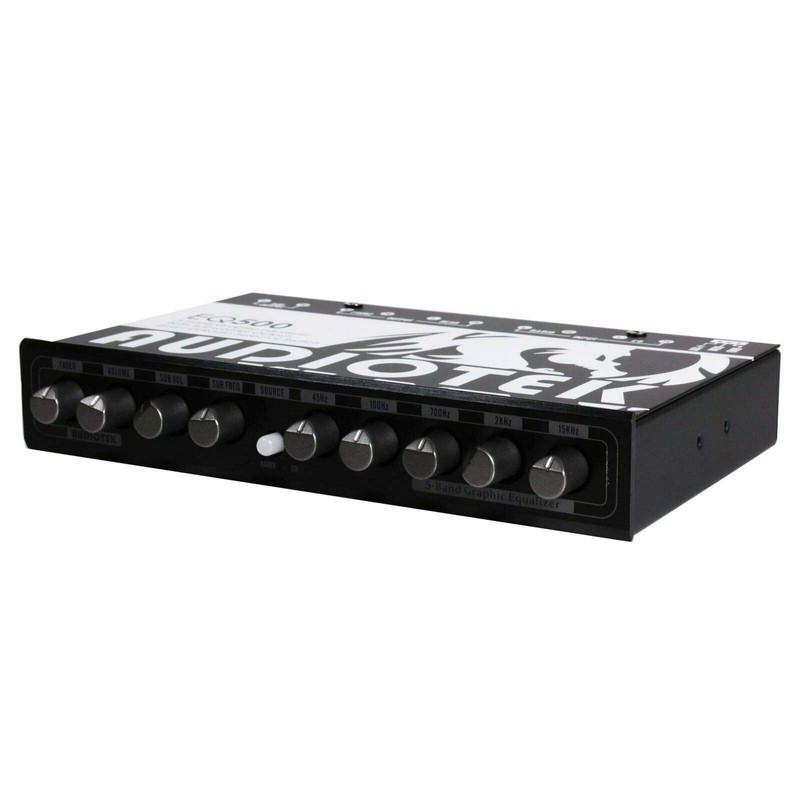 Audiotek AT-EQ500 5-Band Car Audio Graphic Equalizer with Sub Output
