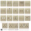 Trendi 2 Gang Artistic Modern Glossy 13 Amp Switched Tactile
