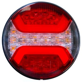 MelTruck® 2 x 3 Functions Neon LED Rear Light Round for Lorry Car Trailer Tractor