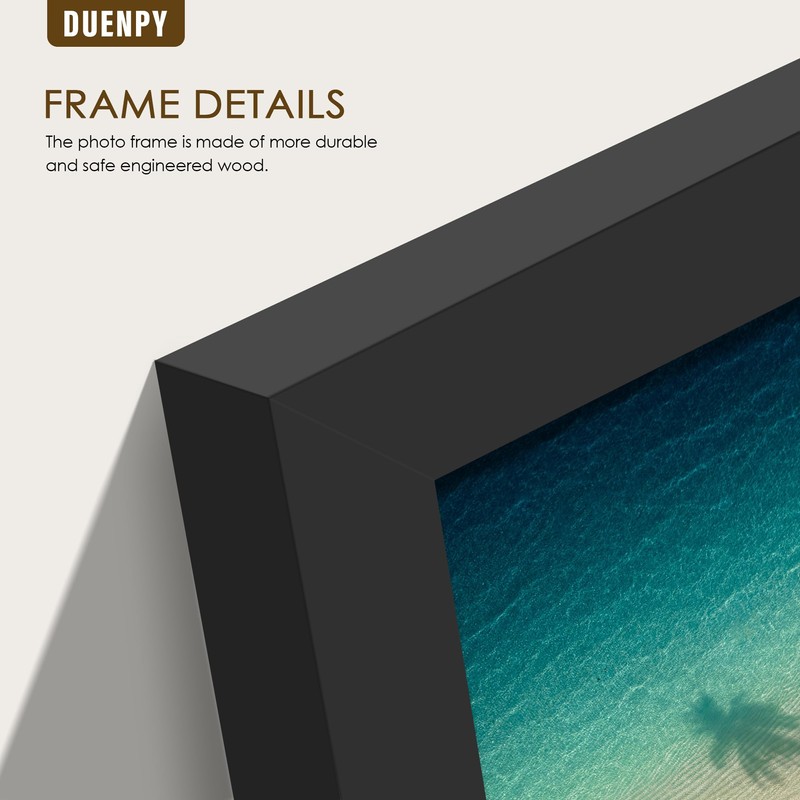 DUENPY 5 Folding 5x7 Picture Frame Horizontal Engineered Wood Accordion