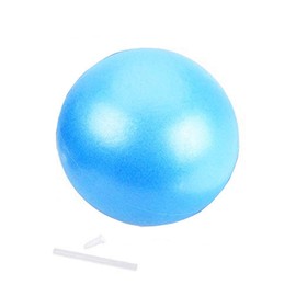Inflatable Fitness Ball - Gymnastics - 25 cm Diameter - Yoga - Pilates - Training - Sports - Fitness - Exercise - Massage - Balance - Posture - Blue - Christmas Birthday Gift Idea
