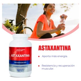 Astaxantina + Aceite de Coco | 160 Cápsulas De 700mg | Naturagel