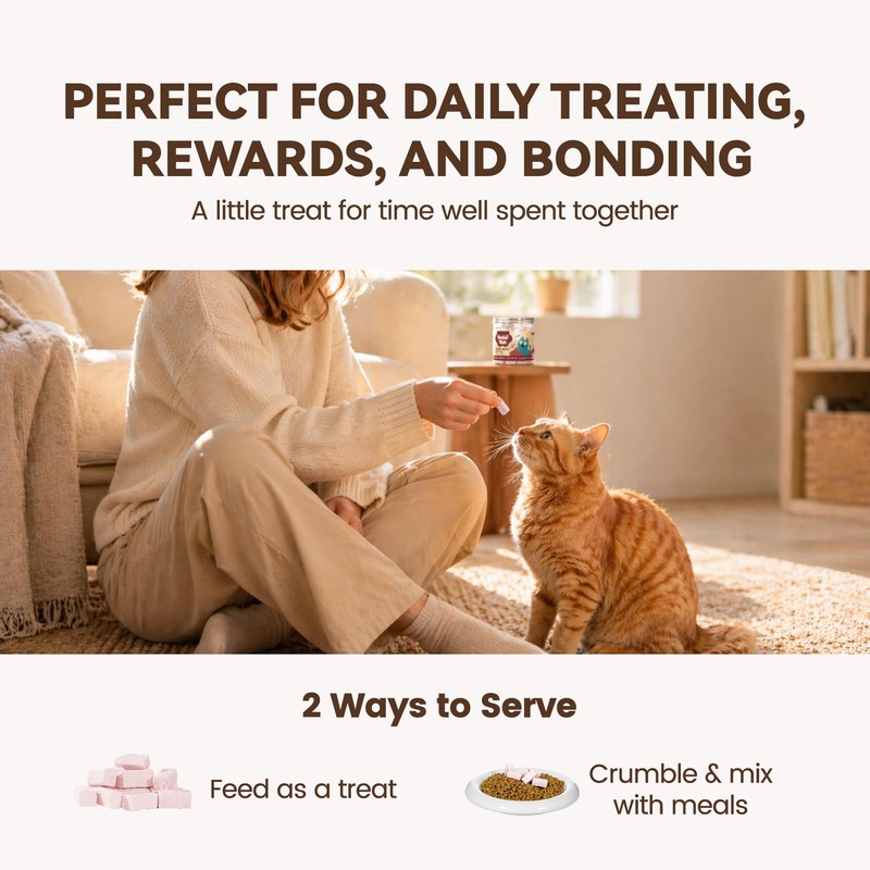 Heckin Yum Freeze Dried Chicken Cat Treats with Goat Milk,