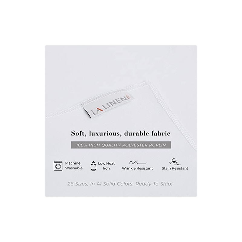 LA Linen Polyester Poplin Rectangular Tablecloth 60" x 126" Lime