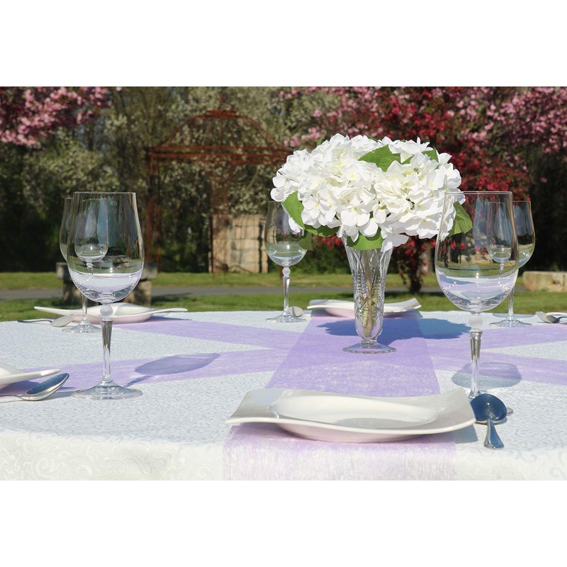 AmaCasa Non-Woven Table Runner with Flower Design 23 cm /