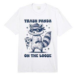 Funny Trash Panda On The Loose Raccoon Pizza Lover Comfort Colors Adult Heavyweight T-Shirt