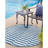 Unique Loom Outdoor Striped Collection Area Rug - Striped (7'