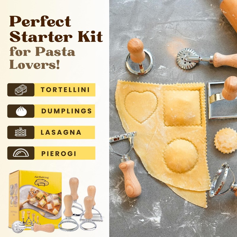 AIRBAKING - Pasta Maker | Dumpling Maker | Ravioli Stamps