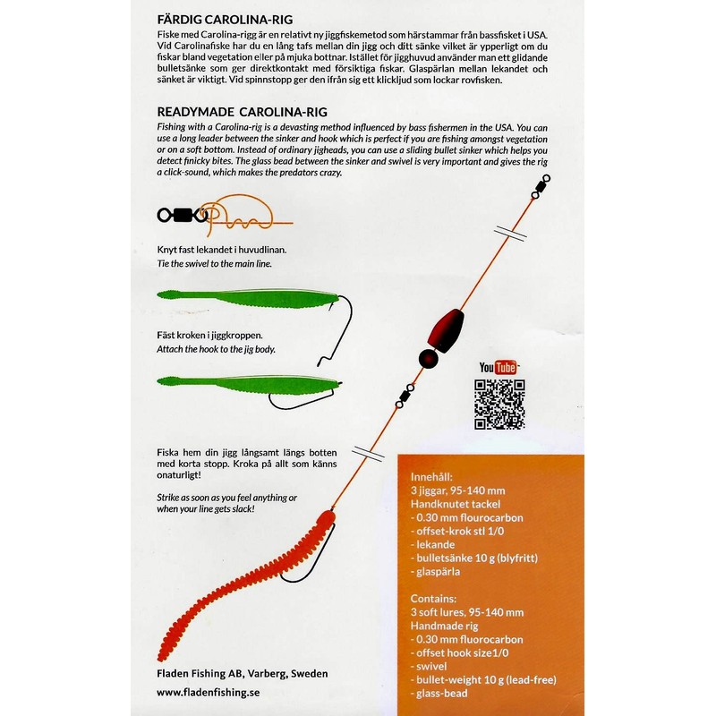 Fladen Carolina Rig Set Red 9 g 95-140 mm