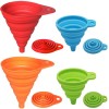 KongNai Kitchen Funnel Set 4 Pack, Small and Large, Kitchen