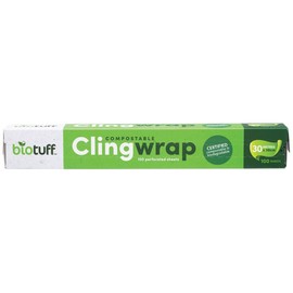 BIOTUFF Compostable Cling Wrap  100 X 30cm Sheets 30m