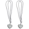 ANCLLO 2pcs Lovely Heart Shape Window Curtain Tie Rope Tieback