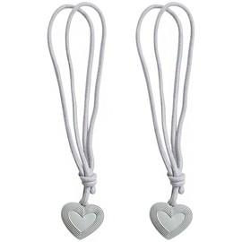 ANCLLO 2pcs Lovely Heart Shape Window Curtain Tie Rope Tieback Holder Bedroom Home Decoration