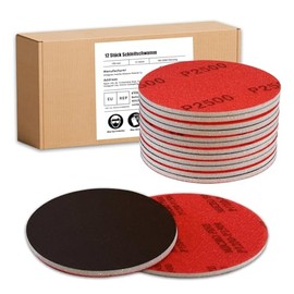 Pack of 12 Sanding Sponge, 800-1000 Grit 150 mm Sanding Block, Soft Foam Sand Block Wet Dry Sandpaper for Model Drywall Metal Wood Furniture Polishing