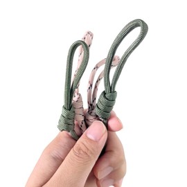 FUZIDDN Pro Hunting Lanyard Replacement for Popular Duck Calls - Heavy Duty 550LB Paracord with 6 Removable Drops, Hand Braided Camo Neck Strap Secures Goose/Predator Calls (Model FL-2025-OEM)