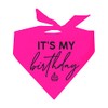 It's My Birthday Dog Bandana (Neon Pink, OS 966)