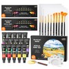 47 Pack Acrylic Paint Set, Shuttle Art 15 Colours (12ml