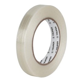 Truper CFI-18, Cinta flejadora con filamentos 18 mm x 50 m color transparente