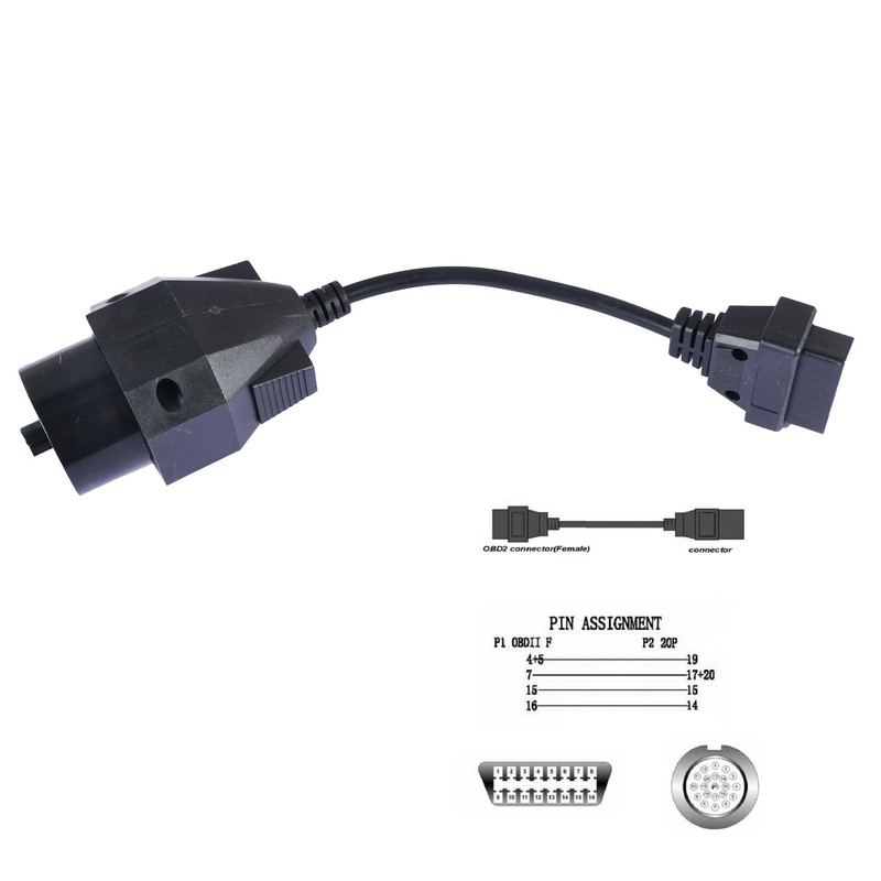 20Pin OBD2 16 Pin Connector 20 Pin OBDII OBD2 Cable