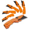 Lichamp 6-Pack Folding Utility Knife, Quick-Change Box Cutter with Razor