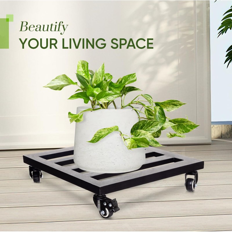 IDZO Upgraded apacity 385lbs, 14Inch Plant Caddy with Wheels Heavy