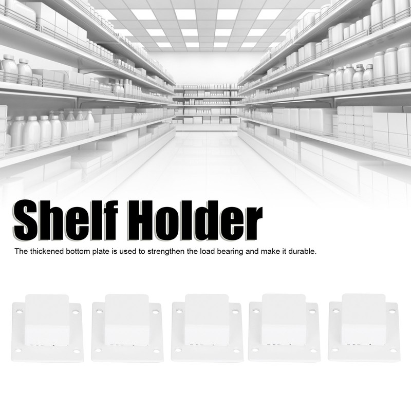 5pcs Wall Shelf Tube Holder Stainless Steel Bar Mount Bracket