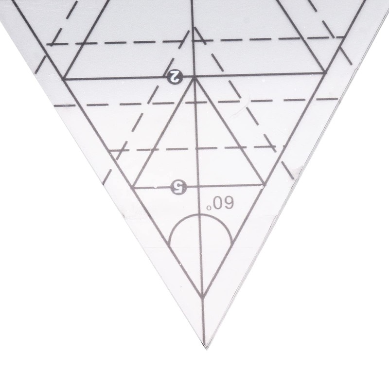 60 Degree and 120 Degree Acrylic Transparent Reusable Quilting Ruler