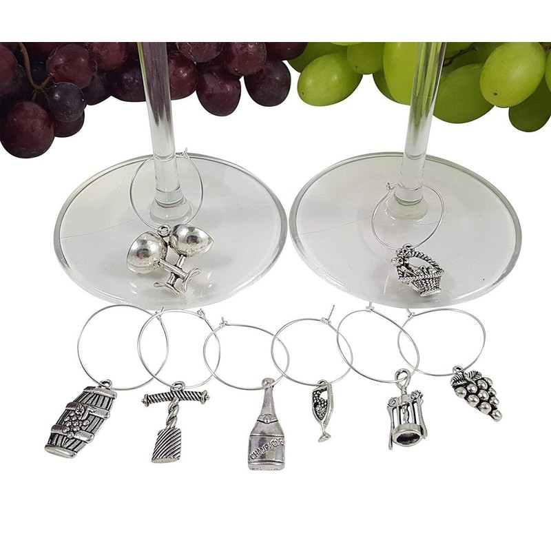 8 Piece Wine Lovers Themed Charms Set