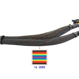 OBD2 Splitter Extension Cable for Car Diagnostics – 16-Pin Male to Dual Female Adapter for ELM327 and HUD Devices