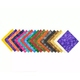 My Quilt Shop 102 Farm Flowers pre cut charm pack 5" squares 100% cotton fabric quilt