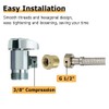 Hooshing 1/2 G Male to 3/8 Compression Female Thread Reducer