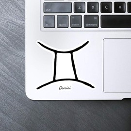 Medium 100mm 'Gemini Zodiac Symbol' Permanent Sticker Decal for Cars/Windows/Bins/Walls etc (DW00104993)