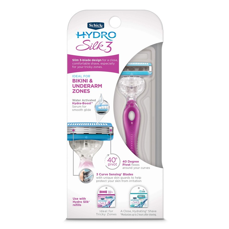 Schick Hydro Silk 3 Razors for Women with 2 Razor