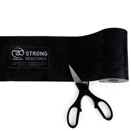Fitness Mad Unisex's Resistance Band Roll Roll-15m x 15cm, Black, Strong