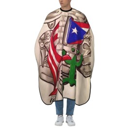 Puerto Rico Puerto Rican Flag Hair Cutting Cape,Barber Cape Unisex Hair Cutting Cape Hair Cutting Accessories 66x55 Inch