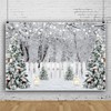 Leowefowa 10x8ft Vinyl Christmas Backdrop Snowscape Xmas Tree Pine Forest