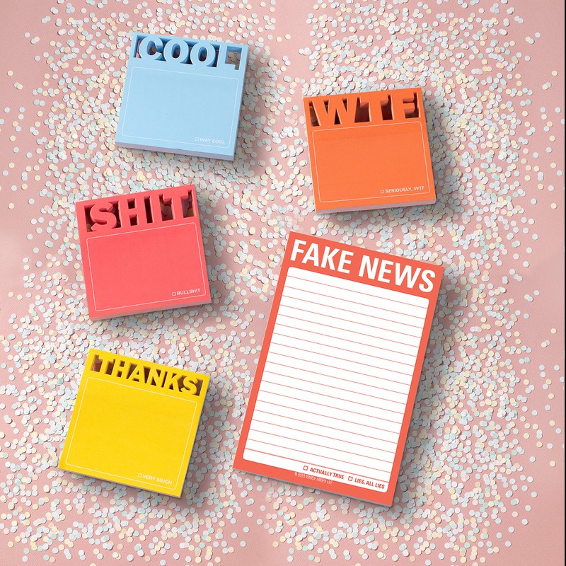 Knock Knock Fake News Great Big Sticky Notes, Funny Sticky