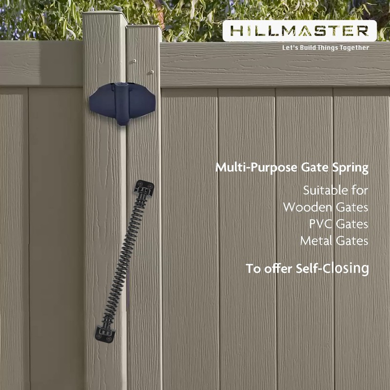 HILLMASTER 12" Gate Spring Self Closing Outdoor Door Spring Automatic