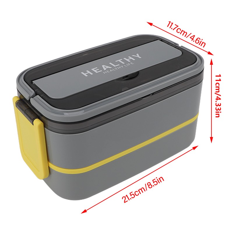 Double Layer Bento Box 316 Stainless Steel Compartment Portable Lunch