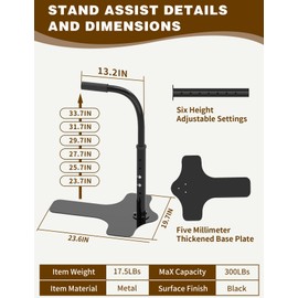 yeezoo Couch Stand Assist for Elderly,Adjustable Height Lift Stand Assist with Non-Slip Handle,Stand Assist for Couch,Sofa or Chair(300LBs Capacity)
