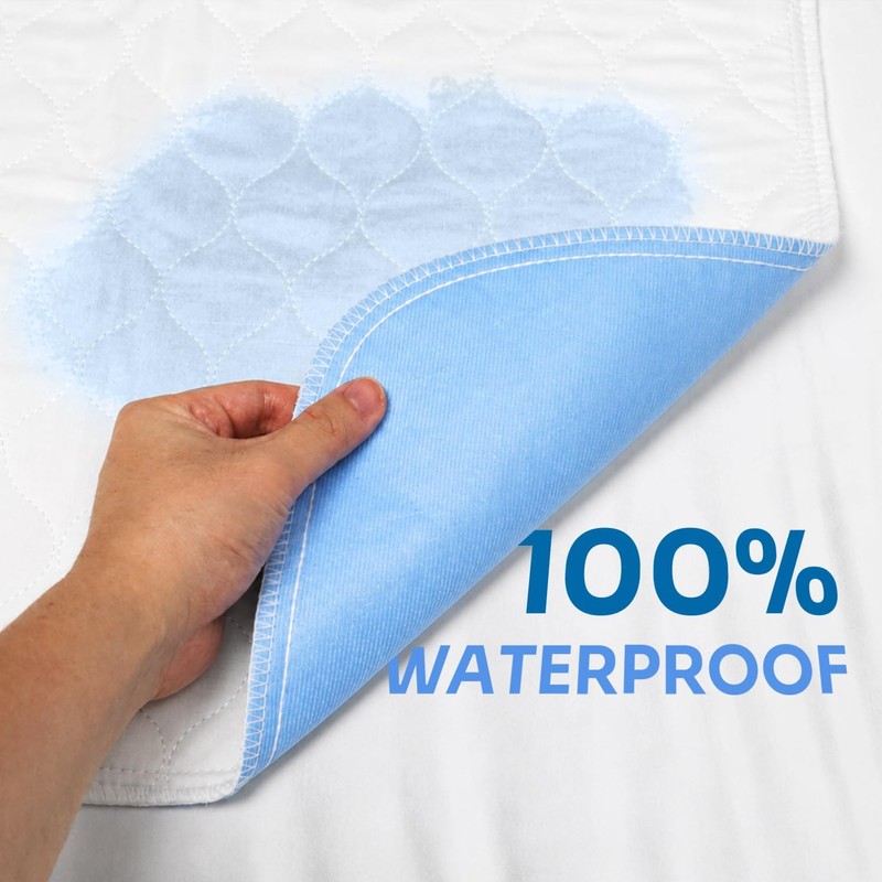 Heavy Absorbency Bed Pad, Washable and Reusable Incontinence Bed Underpads,