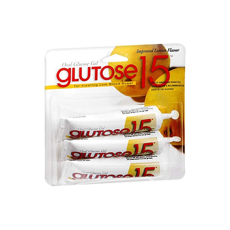 Glutose-Lemon 15 Gram Tube, 3 Pack