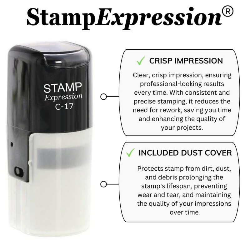 stampexpression - X in The Circle Self Inking Rubber Stamp