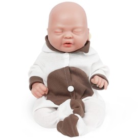 Vollence 14 inch Sleeping Full Silicone Baby Dolls, Not Vinyl Dolls, Can Take a Pacifier Silicone Dolls Full Silicone Baby - Girl