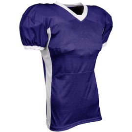 CHAMPRO Boys' Youth Blitz Football Jersey, Purple, White