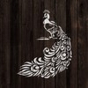 Peacock Art Stencil - Peacock Feather Design