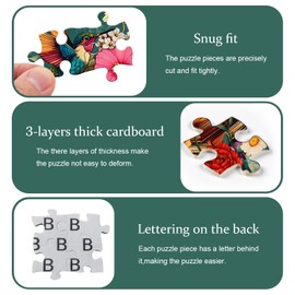 PICKFORU Wildflower Pages Jigsaw Puzzle for Adults, Hummingbird Vintage Book Puzzles, Retro Plant Flower Puzzle 1000 Pieces